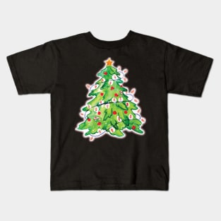 Christmas tree with decorations in Kids T-Shirt